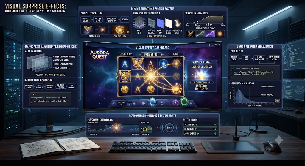 Analisis fitur kejutan visual dalam permainan slot